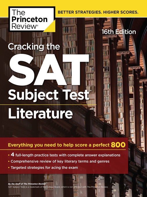 Title details for Cracking the SAT Subject Test in Literature, 1 by The Princeton Review - Available